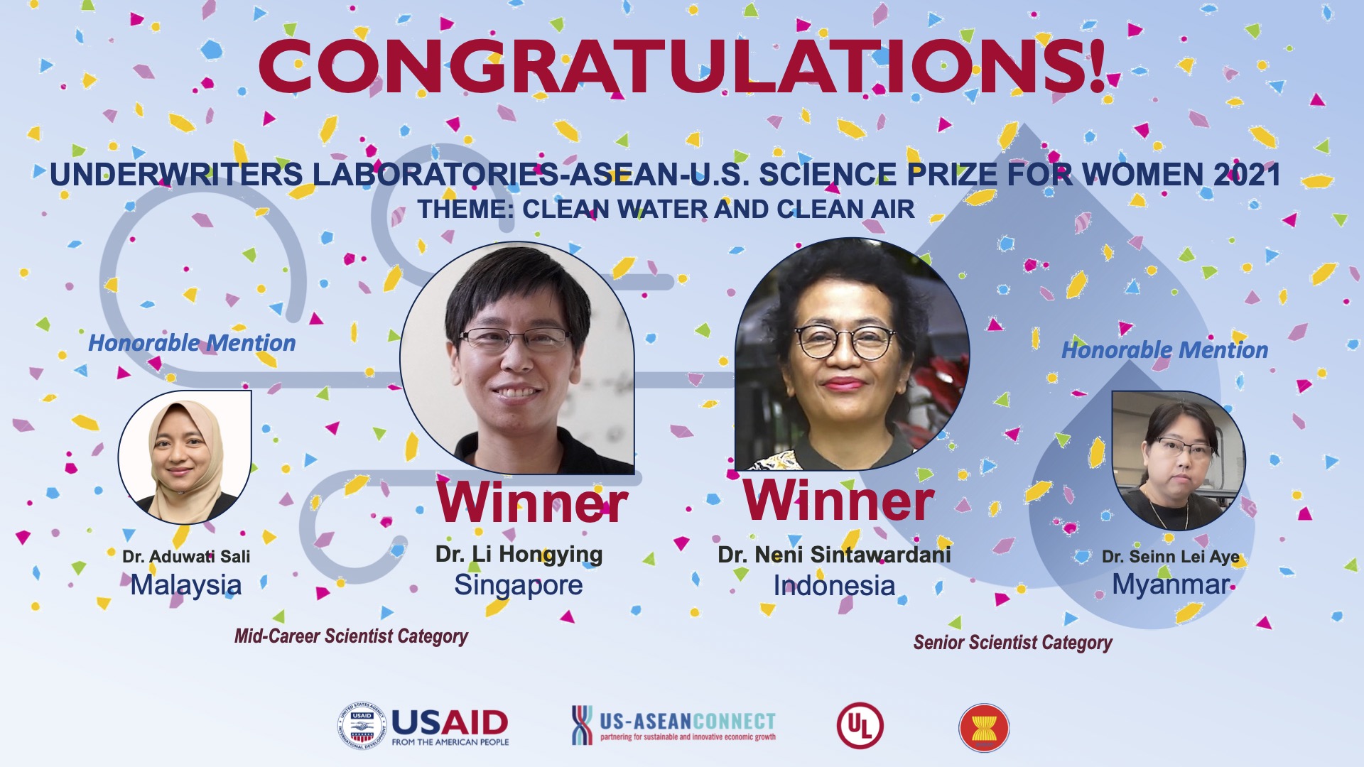 Underwriters Laboratories-ASEAN-U.S. Science Prize for Women 2021 Underwriters Laboratories-ASEAN-U.S. Science Prize for Women 2021